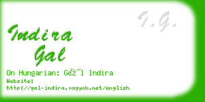 indira gal business card